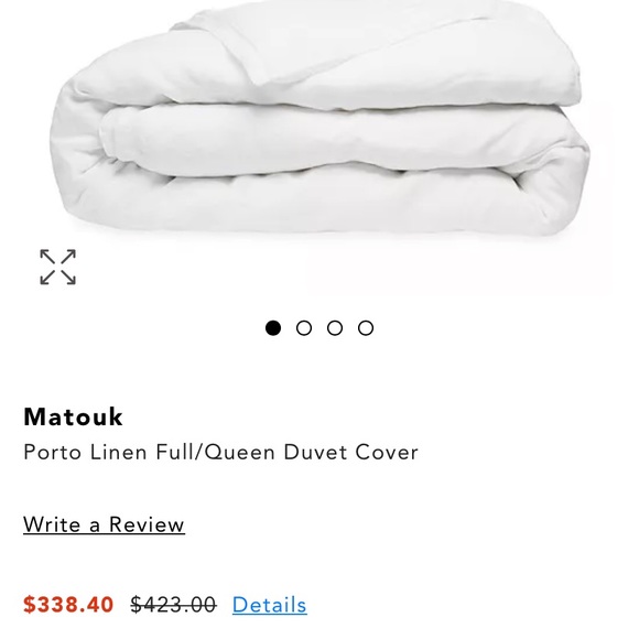 Matouk Bedding Matouk Linen Duvet Cover Used Once Size Doesnt Fit